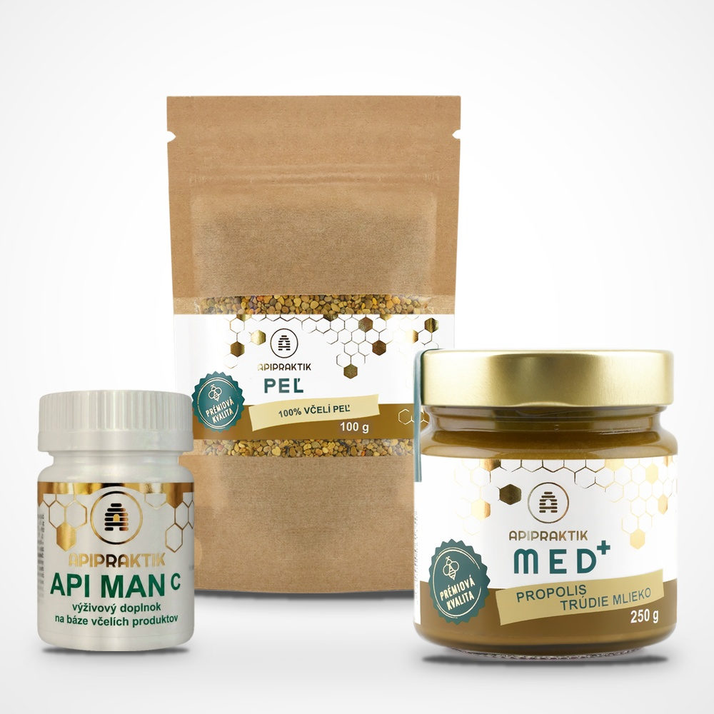 Apiprogram Potencia – Api Man C, med s propolisom a trúdím mliekom a včelí peľ